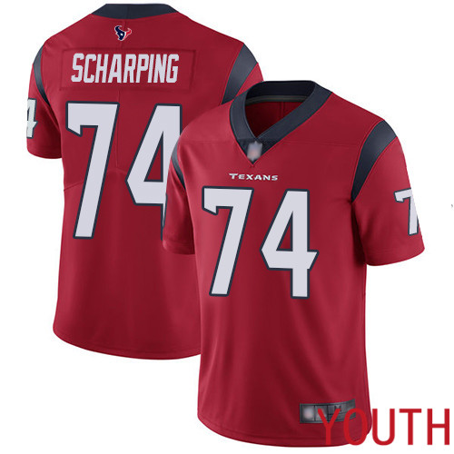 Houston Texans Limited Red Youth Max Scharping Alternate Jersey NFL Football 74 Vapor Untouchable